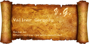 Vallner Gergely névjegykártya